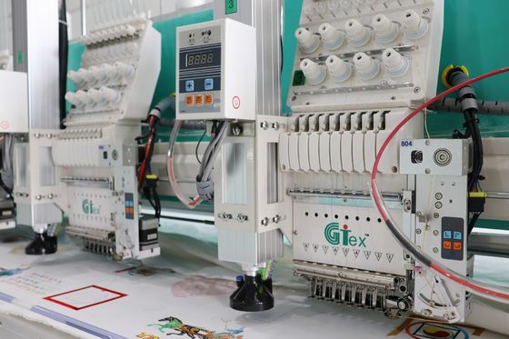 Máy thêu dây máy tính, Máy thêu cắt laser 18 đầu