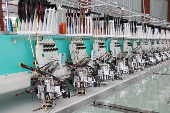 Máy thêu máy tính chuyên nghiệp 12 đầu với khung nhôm
