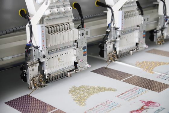 Tốc độ cao Twin Sequin thêu máy 6 đầu công nghiệp thêu máy
