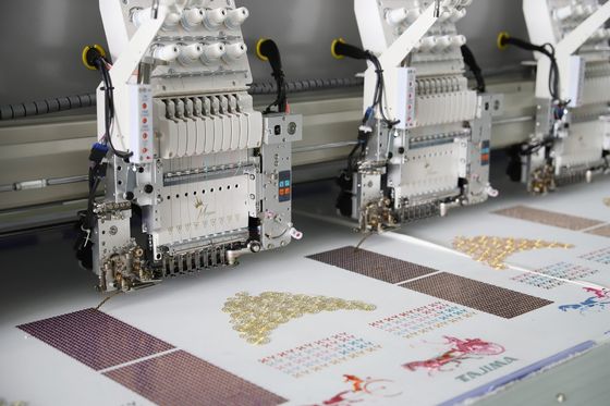 13 Ngôn ngữ Cording thêu máy tốc độ cao Twin Sequin thêu máy