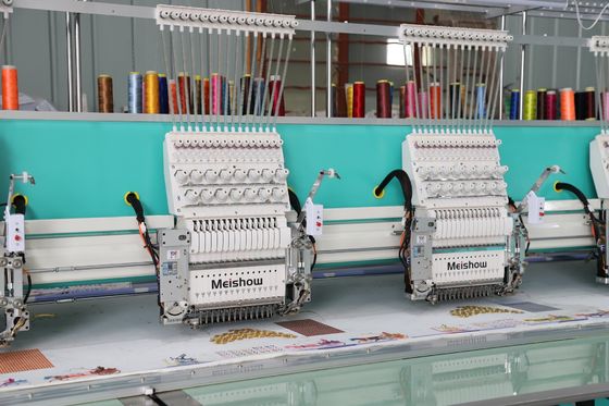 Tốc độ cao 1200RPM Máy thêu đơn 10 đầu với khung nhôm