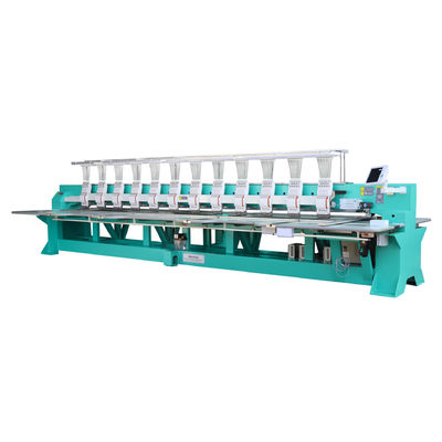 1200RPM máy tính máy thêu phẳng 12 đầu cho vải và quần áo
