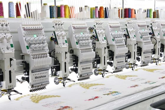 Máy máy tính 12 đầu thêu ruy băng hỗn hợp tốc độ cao